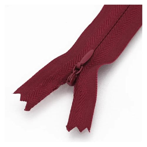 ZMCGNO 20 Teile/Paket 18cm 25cm 30cm 40cm 50cm 60cm 3# Unsichtbarer Reißverschluss Nylon Spule Reißverschluss for DIY Handwerk Tuch Nähen(Color-20,25cm) von ZMCGNO