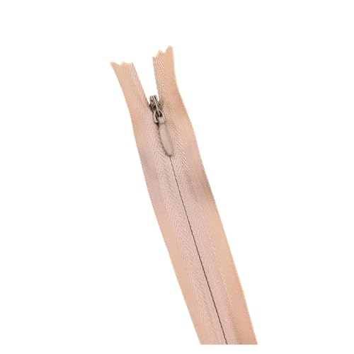ZMCGNO 20 Teile/Paket 3# Unsichtbarer Reißverschluss Nylon Spule Reißverschluss for DIY Handwerk Tuch Nähen Zubehör(277 Beige,40cm) von ZMCGNO
