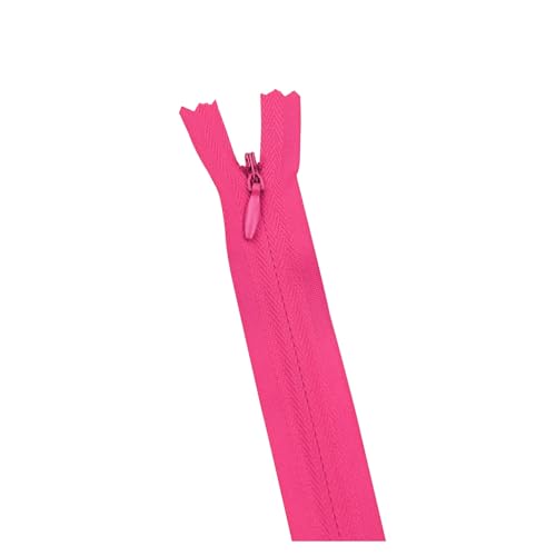 ZMCGNO 20 Teile/Paket 3# Unsichtbarer Reißverschluss Nylon Spule Reißverschluss for DIY Handwerk Tuch Nähen Zubehör(Rose,45cm) von ZMCGNO
