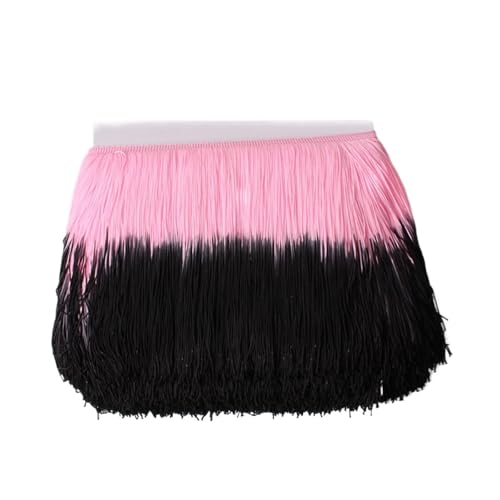 ZMCGNO 20 cm 10 Meter Bunte Quaste Fransenbesatz for Kleidung Nähen Latein Kleid Bühne Home Dekoration Spitzenbesatz DIY Zubehör(Color-4,10 Meters) von ZMCGNO