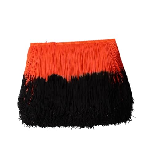 ZMCGNO 20 cm 10 Meter Bunte Quaste Fransenbesatz for Kleidung Nähen Latein Kleid Bühne Home Dekoration Spitzenbesatz DIY Zubehör(Color-7,10 Meters) von ZMCGNO