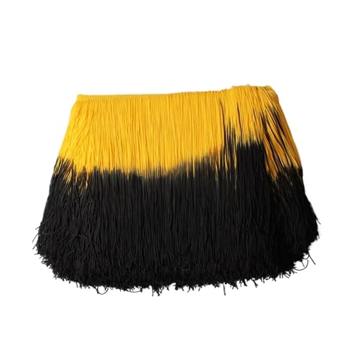 ZMCGNO 20 cm 10 Meter Bunte Quaste Fransenbesatz for Kleidung Nähen Latein Kleid Bühne Home Dekoration Spitzenbesatz DIY Zubehör(Color-9,10 Meters) von ZMCGNO