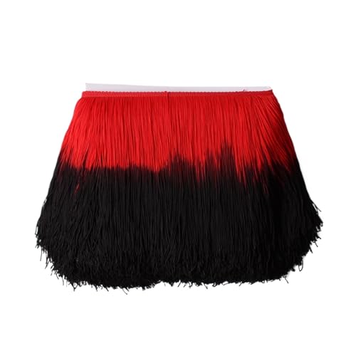 ZMCGNO 20 cm 10 Meter Bunte Quaste Fransenbesatz for Kleidung Nähen Latein Kleid Bühne Home Dekoration Spitzenbesatz DIY Zubehör(Color11,10 Meters) von ZMCGNO
