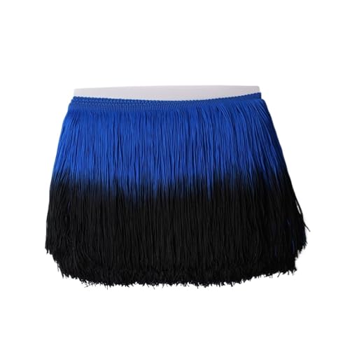 ZMCGNO 20 cm 10 Meter Bunte Quaste Fransenbesatz for Kleidung Nähen Latein Kleid Bühne Home Dekoration Spitzenbesatz DIY Zubehör(Color12,10 Meters) von ZMCGNO