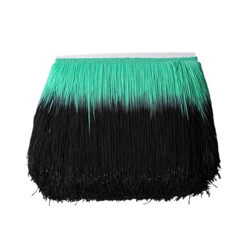 ZMCGNO 20 cm 10 Meter Bunte Quaste Fransenbesatz for Kleidung Nähen Latein Kleid Bühne Home Dekoration Spitzenbesatz DIY Zubehör(Color15,10 Meters) von ZMCGNO