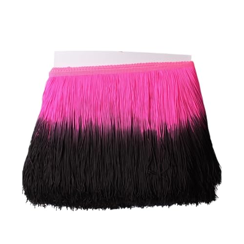 ZMCGNO 20 cm 10 Meter Bunte Quaste Fransenbesatz for Kleidung Nähen Latein Kleid Bühne Home Dekoration Spitzenbesatz DIY Zubehör(Color16,10 Meters) von ZMCGNO