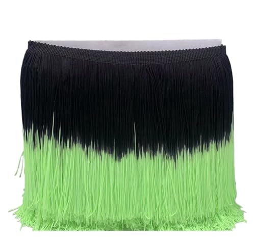 ZMCGNO 20 cm 10 Meter Bunte Quaste Fransenbesatz for Kleidung Nähen Latein Kleid Bühne Home Dekoration Spitzenbesatz DIY Zubehör(Color22,10 Meters) von ZMCGNO