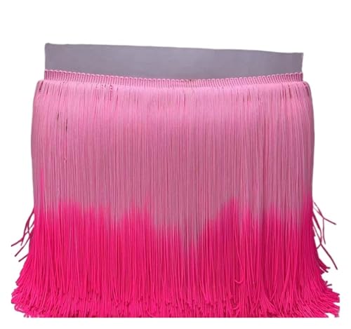 ZMCGNO 20 cm 10 Meter Bunte Quaste Fransenbesatz for Kleidung Nähen Latein Kleid Bühne Home Dekoration Spitzenbesatz DIY Zubehör(Color23,10 Meters) von ZMCGNO