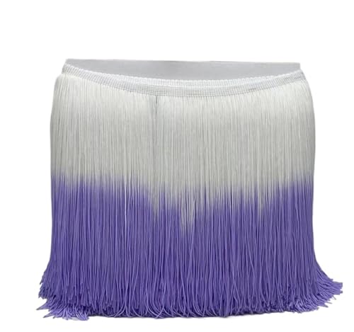 ZMCGNO 20 cm 10 Meter Bunte Quaste Fransenbesatz for Kleidung Nähen Latein Kleid Bühne Home Dekoration Spitzenbesatz DIY Zubehör(Color30,10 Meters) von ZMCGNO