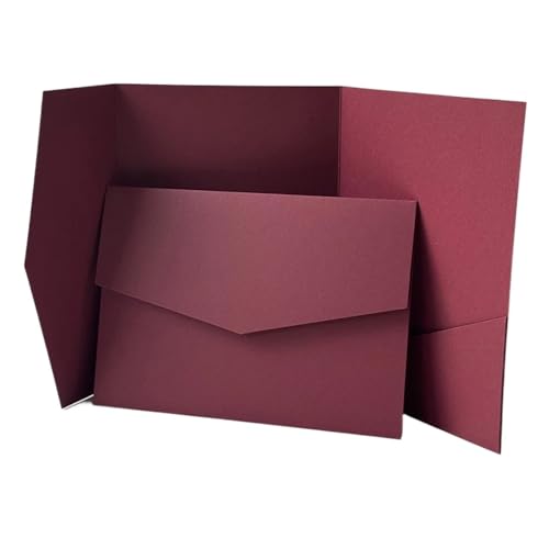 ZMCGNO 20 oder 25 Stück Blanko-Einladungskarten for Selbermachen, Hochzeitspapierumschlag, DIY-Einladung, individuelle Einladung(Red,25pcs) von ZMCGNO