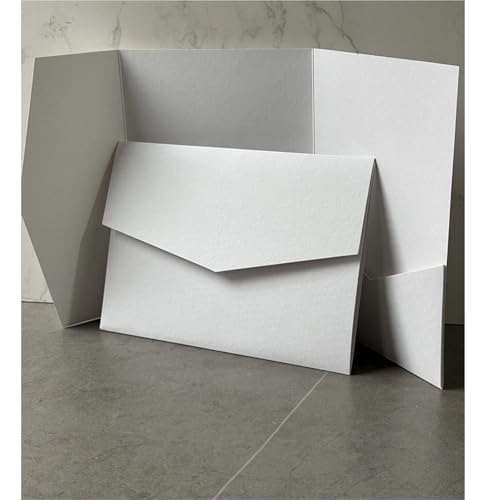 ZMCGNO 20 oder 25 Stück Blanko-Einladungskarten for Selbermachen, Hochzeitspapierumschlag, DIY-Einladung, individuelle Einladung(White,25pcs) von ZMCGNO