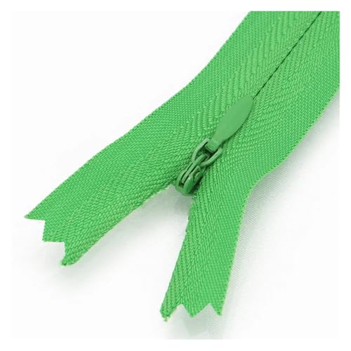 ZMCGNO 20 stücke 18 cm-60 cm Nylon Spule Reißverschlüsse for Schneider Nähen Kleid Kissen Rock Hosen Kleidung Handwerk Unsichtbare Reißverschlüsse(Green,30cm) von ZMCGNO