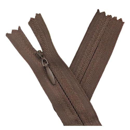 ZMCGNO 20 stücke 3# Unsichtbarer Reißverschluss Reißverschluss Lange Schwarz Weiß Nylon Ziper Reißverschlüsse Reißverschlüsse for Nähen Von Kleidung(Brown,65CM_20PCS) von ZMCGNO