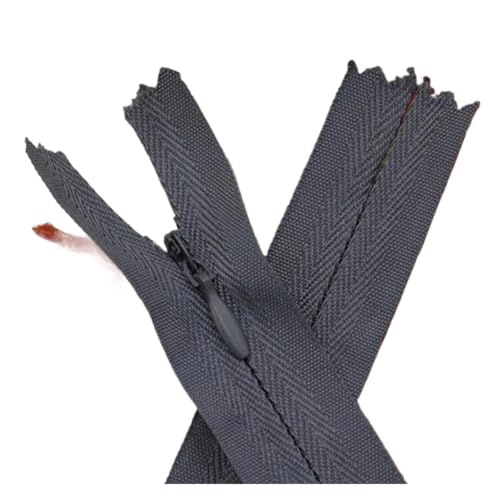 ZMCGNO 20 stücke 3# Unsichtbarer Reißverschluss Reißverschluss Lange Schwarz Weiß Nylon Ziper Reißverschlüsse Reißverschlüsse for Nähen Von Kleidung(Dark Grey,50 cm_20PCS) von ZMCGNO