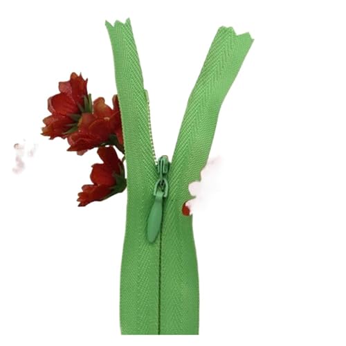 ZMCGNO 20 stücke 3# Unsichtbarer Reißverschluss Reißverschluss Lange Schwarz Weiß Nylon Ziper Reißverschlüsse Reißverschlüsse for Nähen Von Kleidung(Green1,60 cm_20PCS) von ZMCGNO