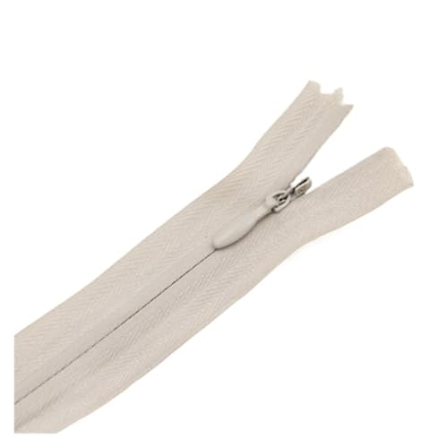ZMCGNO 20 stücke 3# Unsichtbarer Reißverschluss Reißverschluss Lange Schwarz Weiß Nylon Ziper Reißverschlüsse Reißverschlüsse for Nähen Von Kleidung(Light beige,45 cm_20PCS) von ZMCGNO