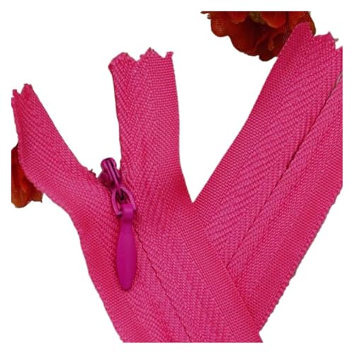 ZMCGNO 20 stücke 3# Unsichtbarer Reißverschluss Reißverschluss Lange Schwarz Weiß Nylon Ziper Reißverschlüsse Reißverschlüsse for Nähen Von Kleidung(Rose red,65CM_20PCS) von ZMCGNO