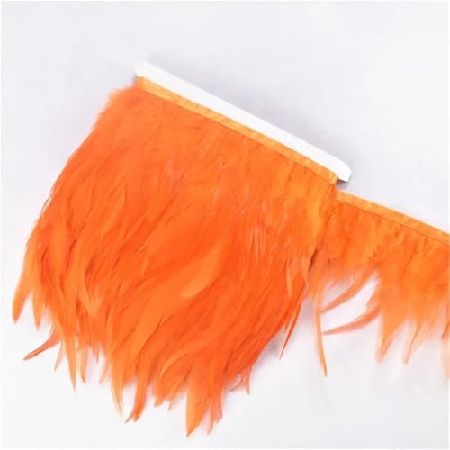 ZMCGNO 2Meter Federn Quaste Fringe Trim Kleidung Band Feder Dekoration Nähen Garnituren Hand Decor(Orange 2) von ZMCGNO
