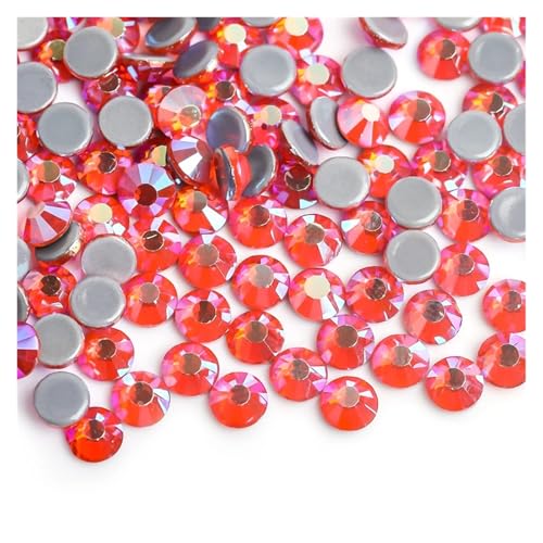 ZMCGNO 30 Farben Crystal AB Mix Glas Hot Fix Strasssteine ​​für Kleidungsdekoration Kleidungsstück Flache Rückseite Aufbügel-Strasssteine(Hyacinth AB,Ss16 1440pcs) von ZMCGNO