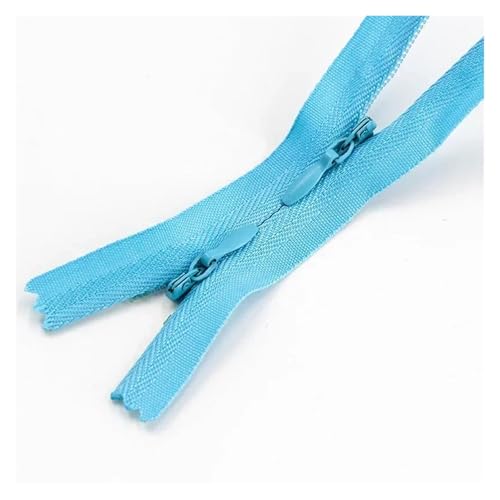 ZMCGNO 5/10 Stück 3# Unsichtbare Nylon-Reißverschlüsse 60/120cm Doppelschieber Versteckter Reißverschluss for Nähen von Kleidungstaschen Kissenreißverschlüssen(SkyBlue,120CM_10PCS) von ZMCGNO