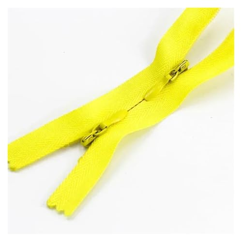 ZMCGNO 5/10 Stück 3# Unsichtbare Nylon-Reißverschlüsse 60/120cm Doppelschieber Versteckter Reißverschluss for Nähen von Kleidungstaschen Kissenreißverschlüssen(Yellow,120CM_10PCS) von ZMCGNO