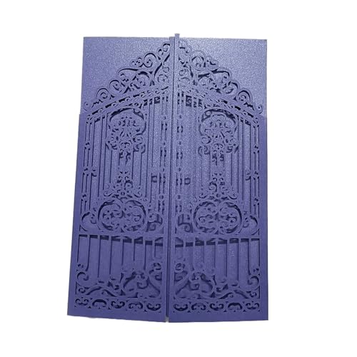 ZMCGNO 50 stück Smaragd Strass Laser Cut Hochzeit Einladung Karte Rose Ehe Lädt(Light Yellow,Card N Envelope) von ZMCGNO