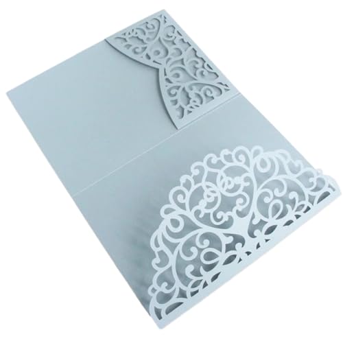 ZMCGNO 50 stücke Laser Cut Hochzeit Einladung Grußkarten Hochzeit Geburtstag Party Favor Supplies(Blue) von ZMCGNO