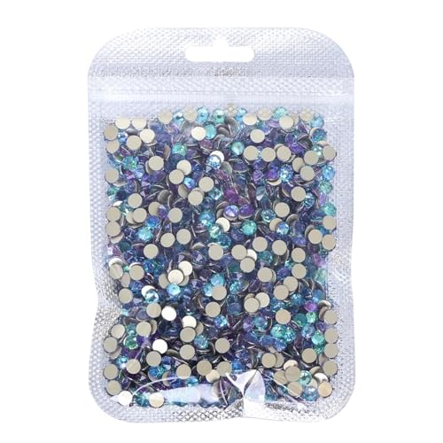 ZMCGNO Flatback Strasssteine ​​16 geschliffene Facetten Kristalle goldene Basis Diamantsteine ​​Nagel Edelsteine ​​Nageldekor(SS16-1440PCS) von ZMCGNO