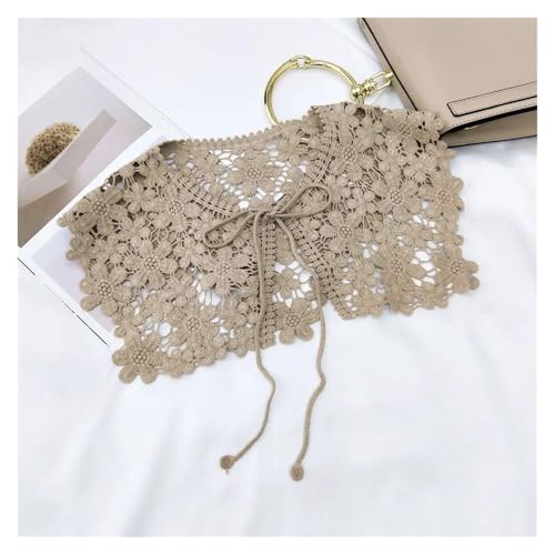 ZMCGNO Gefälschte Kragen Schal O-Ausschnitt Puppe Falscher Kragen Hemd Frauen Hohl Häkelspitze Abnehmbarer Kragen Kleidung Zubehör Faux(Style 11) von ZMCGNO