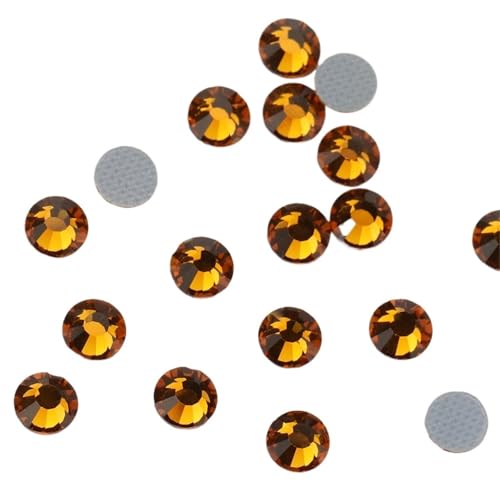 ZMCGNO Gelb Flatback Hotfix Strass for Schuhe Taschen Stoff Bekleidungs ​​Dekoration DIY Schmuck Zubehör(117 Amber,5mm SS20 1440pcs) von ZMCGNO