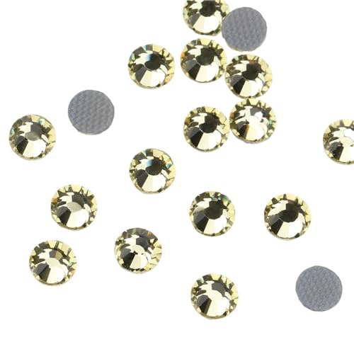 ZMCGNO Gelb Flatback Hotfix Strass for Schuhe Taschen Stoff Bekleidungs ​​Dekoration DIY Schmuck Zubehör(118 Jonquil,3.2mm SS12 1440pcs) von ZMCGNO
