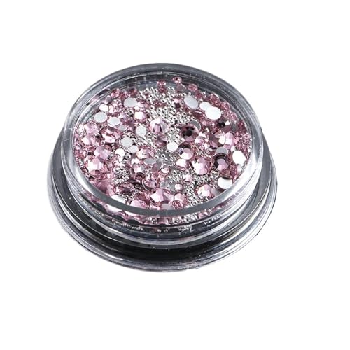 ZMCGNO Gemischte Mini-Nagel-Strasssteine ​​mit Flacher Rückseite, Kristallsteine, Metallperlen, Perlen, Schmetterling, Nagelkunst, Charms, Herz, Schmuck, Maniküre(WHTBPSP-15) von ZMCGNO