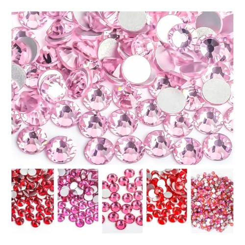 ZMCGNO Hellrosa/Rose/Fuchsia 3D Nail Art Strasssteine ​​Kristallnägel Nagel Strasssteine(Hyacinth AB,SS6 1440pcs) von ZMCGNO