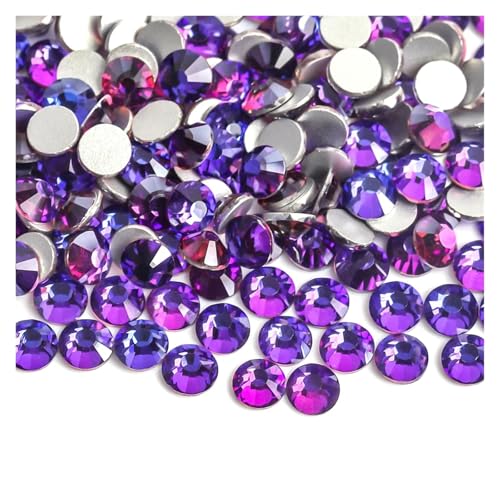 ZMCGNO Hellrosa/Rose/Fuchsia 3D Nail Art Strasssteine ​​Kristallnägel Nagel Strasssteine(Newest Purple,SS16 1440pcs) von ZMCGNO