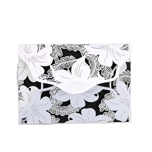 ZMCGNO Hohle kreative Hochzeitseinladung Lily Hochzeitseinladung Einladung Gast Bankettkarte(White) von ZMCGNO