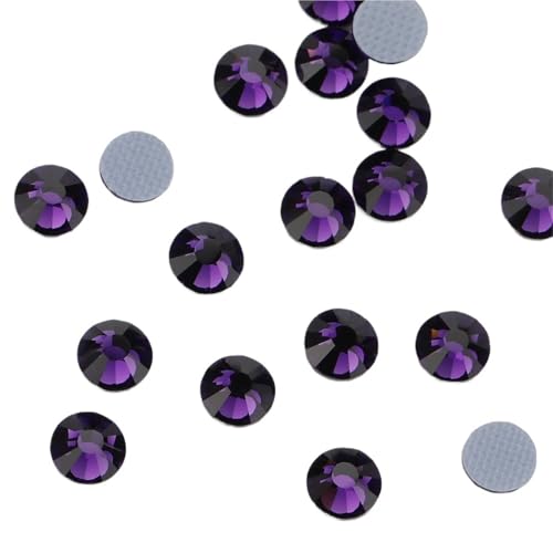 ZMCGNO Lila Farbe Hotfix Strass for Schuhe Taschen Stoff Bekleidungs ​​Dekoration DIY Schmuck Zubehör(115 Purple Velvet,3.2mm SS12 1440pcs) von ZMCGNO