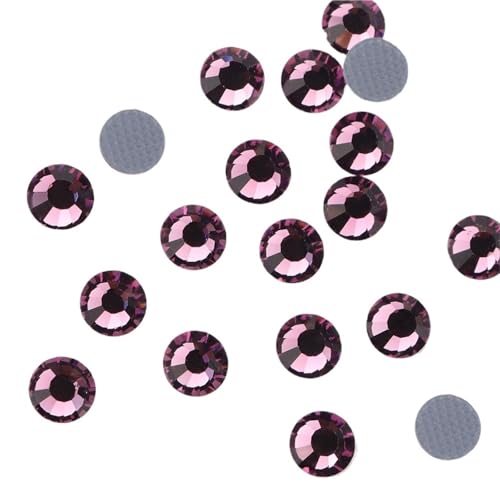 ZMCGNO Lila Farbe Hotfix Strass for Schuhe Taschen Stoff Bekleidungs ​​Dekoration DIY Schmuck Zubehör(185 Lris,2.4mm SS8 1440pcs) von ZMCGNO