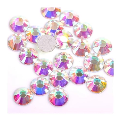 ZMCGNO Lila Samt Kristall Lose Nicht Hot Fix Strass Glas Strass Nicht Hotfix Strass DIY Nägel Kunst Dekorationen(Crystal AB,SS5-1440pcs) von ZMCGNO