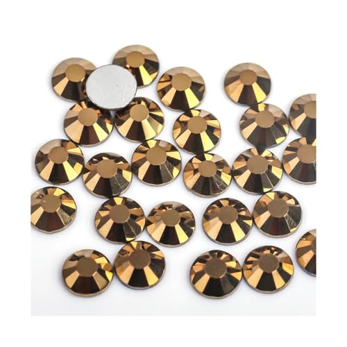 ZMCGNO Lila Samt Kristall Lose Nicht Hot Fix Strass Glas Strass Nicht Hotfix Strass DIY Nägel Kunst Dekorationen(Gold Hematite,SS5-1440pcs) von ZMCGNO
