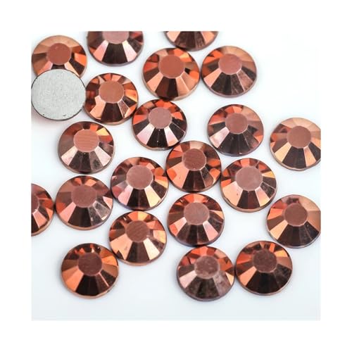 ZMCGNO Lila Samt Kristall Lose Nicht Hot Fix Strass Glas Strass Nicht Hotfix Strass DIY Nägel Kunst Dekorationen(Rose Gold,SS30-288pcs) von ZMCGNO