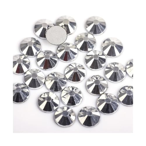 ZMCGNO Lila Samt Kristall Lose Nicht Hot Fix Strass Glas Strass Nicht Hotfix Strass DIY Nägel Kunst Dekorationen(Silver Hematite,SS20-1440pcs) von ZMCGNO