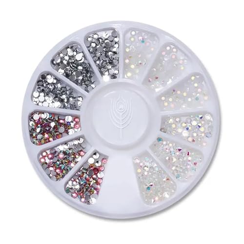 ZMCGNO Nagelteile 3D-Nagelkunst, Glitzer, Strasssteine, Kristalle, Schmuckperlen, Nagelanhänger, Maniküre-Dekorationen, Zubehör, Nagelzubehör(Pattern 03) von ZMCGNO