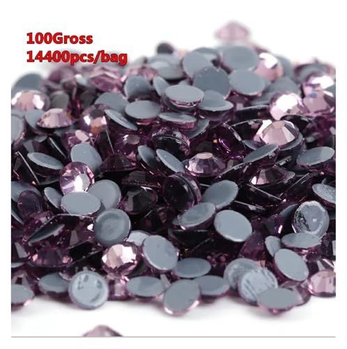 ZMCGNO SS6-SS30 Hotfix Strasssteine ​​Kristall Hot Fix Strass Kleidungsstück(Black,Ss20 14400pcs) von ZMCGNO