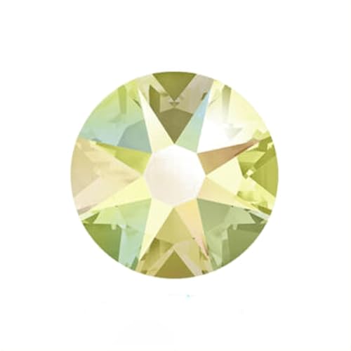 ZMCGNO Schimmernde Flatback-Glas-Strasssteine ​​zum Aufkleben auf Nähen von Kleidung, Diamant-Nadelarbeiten, Bling-Strass-Kristall(Jonquil AB,SS20 1440pcs) von ZMCGNO