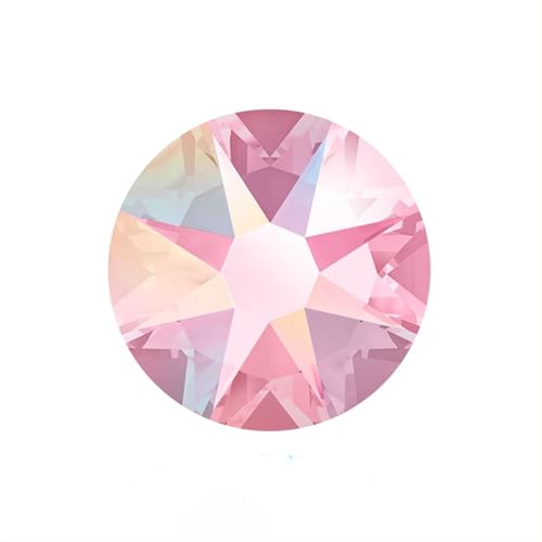 ZMCGNO Schimmernde Flatback-Glas-Strasssteine ​​zum Aufkleben auf Nähen von Kleidung, Diamant-Nadelarbeiten, Bling-Strass-Kristall(Light Rose AB,SS20 1440pcs) von ZMCGNO