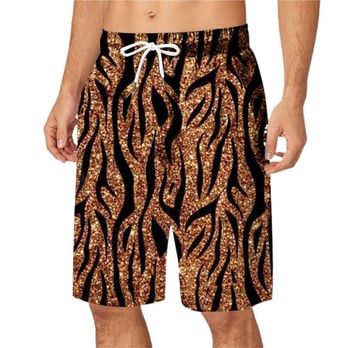 ZMCGNO Shorts for Herren, Trendige, schnelltrocknende Badehose in Übergröße for Herren, Badeanzug aus Netzstoff, Strandbadeanzug, Lange Badeshorts(Green1,M) von ZMCGNO