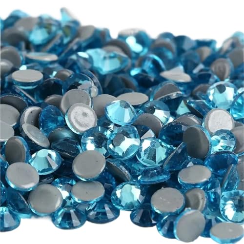 ZMCGNO Strasssteine ​​zum Aufbügeln/Hotfixieren in Allen Größen, Kristall-Strasssteine ​​zum Nähen und for Kleidung(Aquamarine,Mix ss3-ss30 10gram) von ZMCGNO