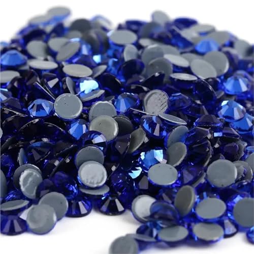 ZMCGNO Strasssteine ​​zum Aufbügeln/Hotfixieren in Allen Größen, Kristall-Strasssteine ​​zum Nähen und for Kleidung(Dark Blue,Ss4 1440pcs) von ZMCGNO