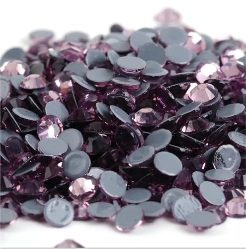 ZMCGNO Strasssteine ​​zum Aufbügeln/Hotfixieren in Allen Größen, Kristall-Strasssteine ​​zum Nähen und for Kleidung(Lt.Amethyst,Ss3 1440pcs) von ZMCGNO