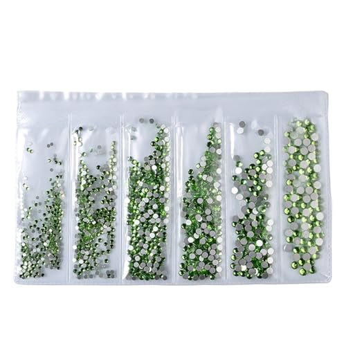 ZMCGNO Superglitzernder Farbiger Kristall SS4-SS16 AB, gemischte Größe, Nicht thermische Reparatur, Flache Unterseite, 3D-Glas-Strasssteine ​​für DIY-Nagelwerkzeuge(03) von ZMCGNO